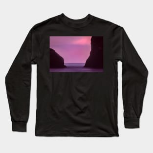 Sunset between two rocks Long Sleeve T-Shirt